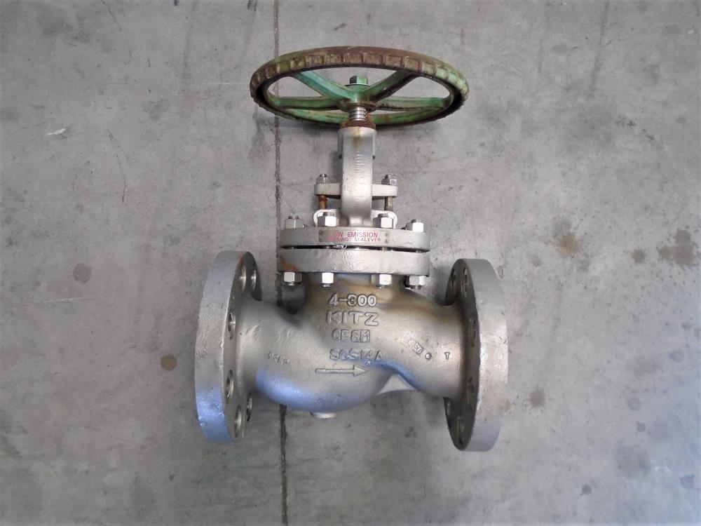 Kitz 4" 300# CF8M Globe Valve, Fig# 300UPAM-GRF